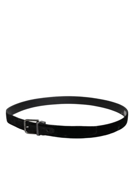 Black Leather Metal Buckle Classic Belt - Image 8