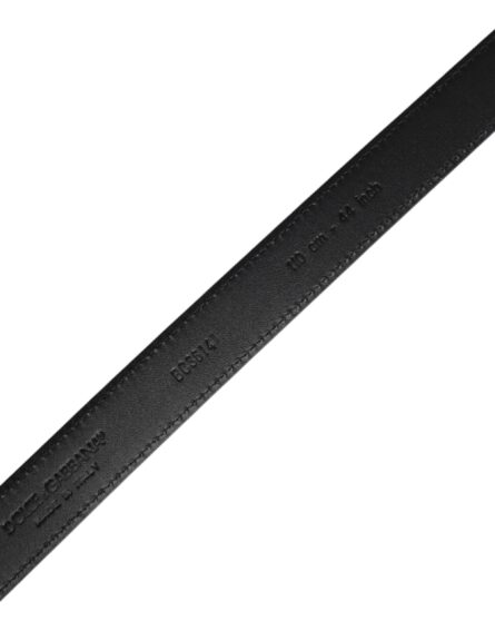 Black Goat Leather Metal Buckle Classic Belt - Image 5