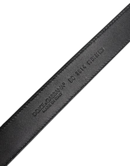 Black Calf Leather Classic Metal Buckle Belt - Image 6