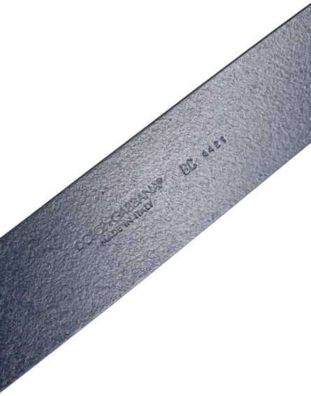 Blue Calf Leather Classic Metal Buckle Belt - Image 5