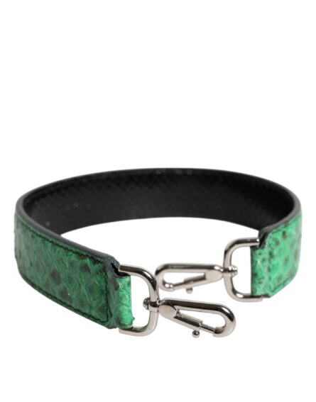 Black Green Exotic Leather Bag Shoulder Strap - Image 6