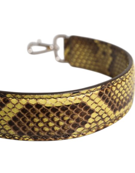 Yellow Exotic Leather Bag Shoulder Strap - Image 8