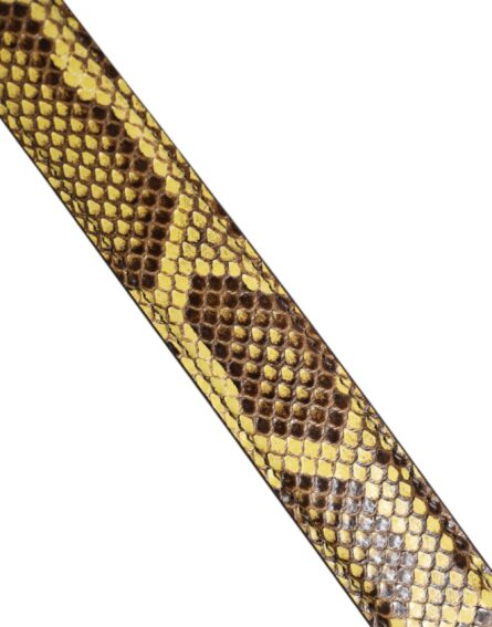 Yellow Exotic Leather Bag Shoulder Strap - Image 5