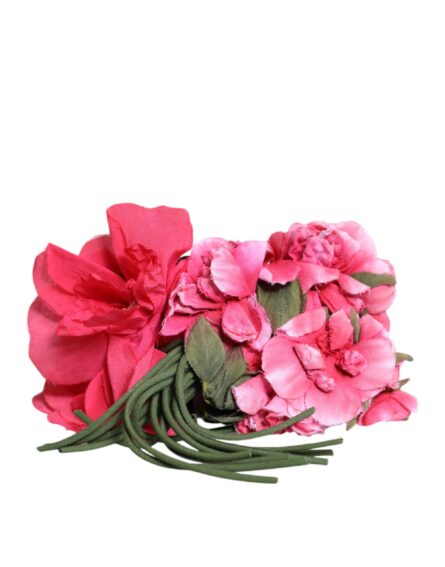 Multicolor Floral Applique Detail Tie Belt - Image 6