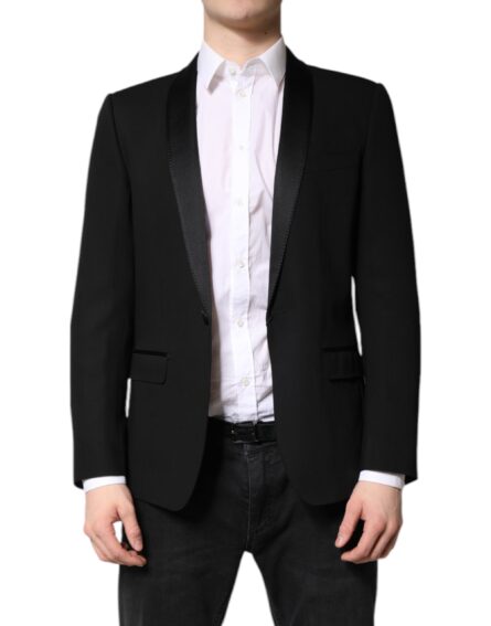 Black Single Breasted Men Coat MARTINI Blazer - Image 8