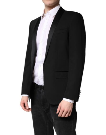 Black Single Breasted Men Coat MARTINI Blazer - Image 3