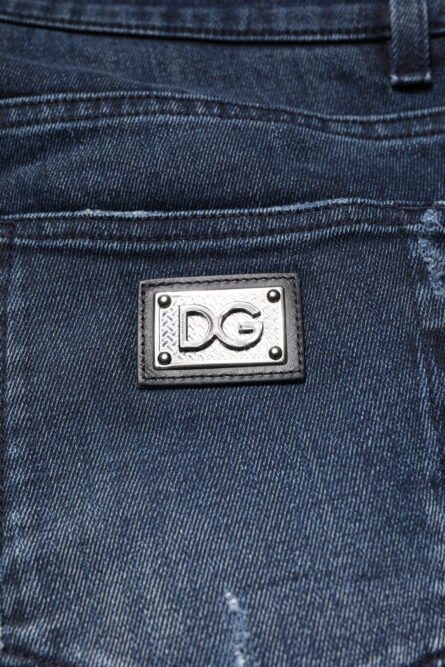 Blue Cotton Stretch Skinny Men Denim Jeans - Image 5