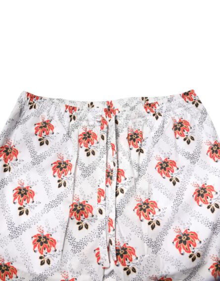 Multicolor Floral Print Cotton Pajama Set Sleepwear - Image 14