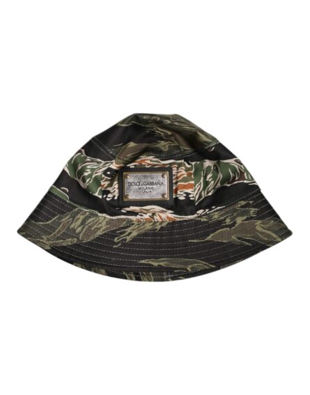 Multicolor DG Plaque Wide Brim Bucket Hat - Image 8