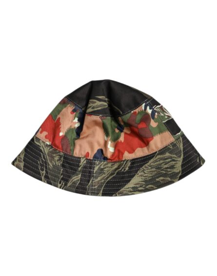 Multicolor DG Plaque Wide Brim Bucket Hat - Image 4
