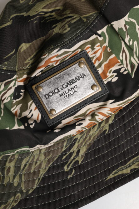 Multicolor DG Plaque Wide Brim Bucket Hat - Image 5