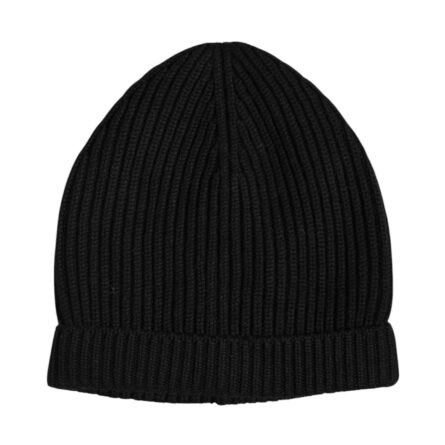 Black Cashmere Knitted Winter Beanie Hat - Image 5