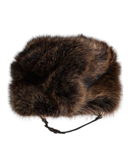 Brown Fur Women Bucket Hat - Image 3