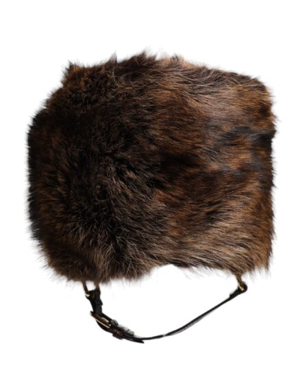Brown Fur Women Bucket Hat - Image 6