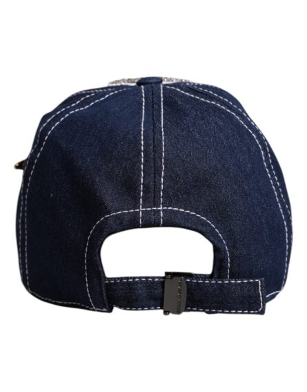 Blue Crystal Embellishment Baseball Cap - Image 5