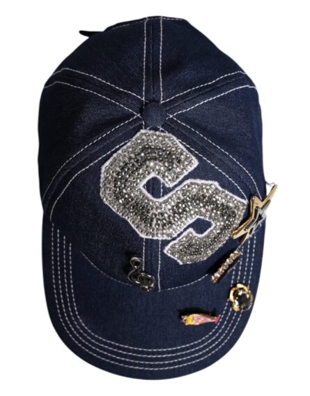 Blue Crystal Embellishment Baseball Cap - Image 7
