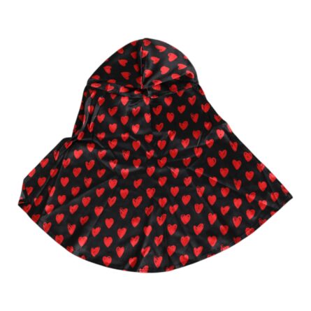 Black Red Hearts Polyester Hat - Image 5