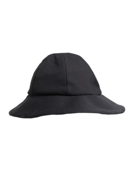 Black Cotton Wide Brim Bucket Hat - Image 5