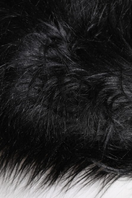 Black Acrylic Fur Womens Bucket Hat - Image 6