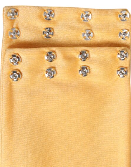 Yellow Nylon Stretch Women Neck Warmer Scarf - Image 5