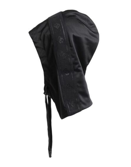 Black Polyester Whole Head Wrap Hat - Image 3