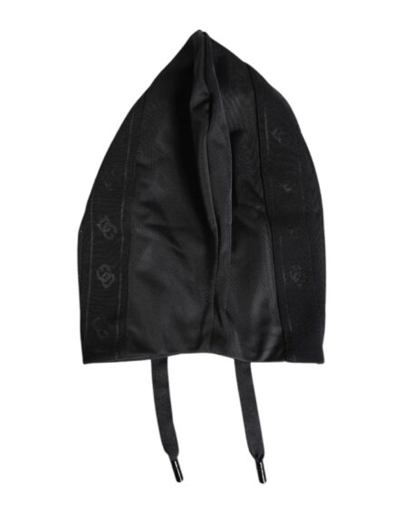Black Polyester Whole Head Wrap Hat - Image 5