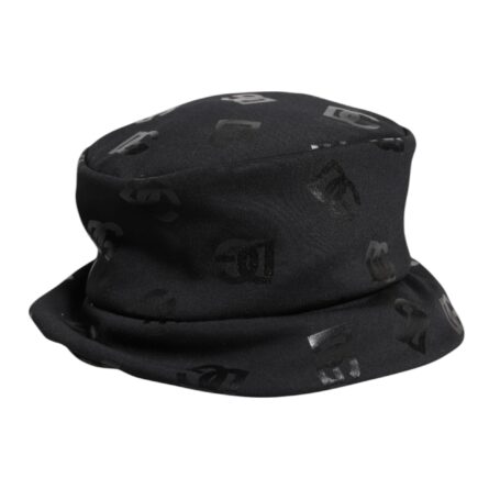 Black DG Monogram Polyester Jacquard Bucket Hat - Image 5