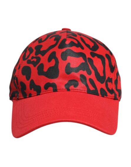 Red Cotton 6 Panels Women Baseball Cap - Image 3