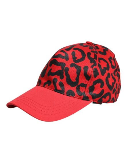Red Cotton 6 Panels Women Baseball Cap - Image 4