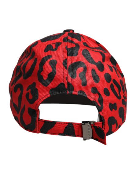 Red Cotton 6 Panels Women Baseball Cap - Image 6
