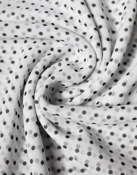 White Polka Dots Polyester Wrap Shawl Scarf - Image 4