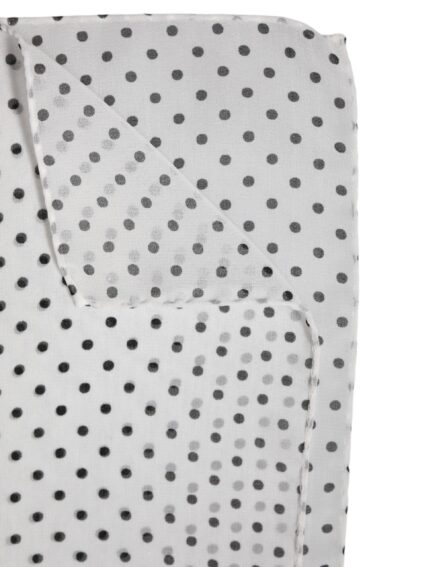 White Polka Dots Polyester Wrap Shawl Scarf - Image 5