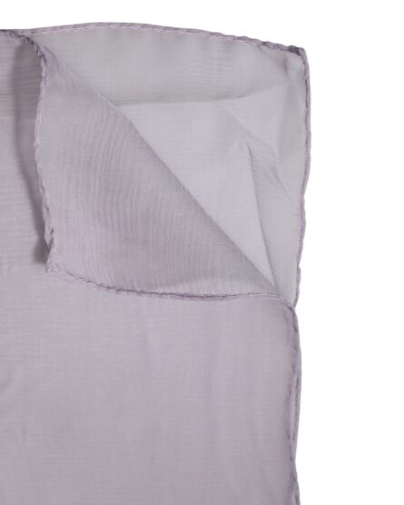 Purple Silk Rectangle Wrap Shawl Scarf - Image 5