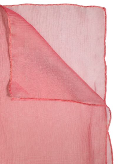 Pink Silk Rectangle Women Wrap Shawl Scarf - Image 4