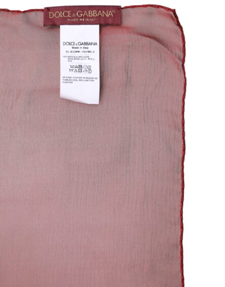 Red Silk Rectangle Women Wrap Shawl Scarf - Image 7