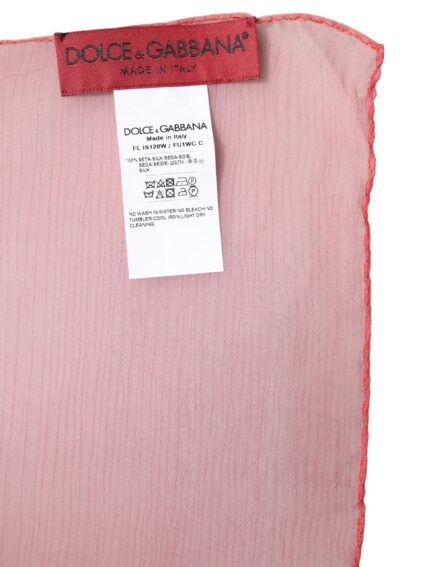 Pink Silk Rectangle Women Wrap Shawl Scarf - Image 6