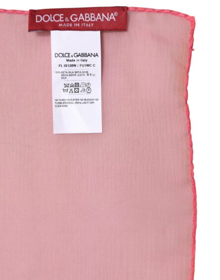 Pink Silk Rectangle Women Wrap Shawl Scarf - Image 4