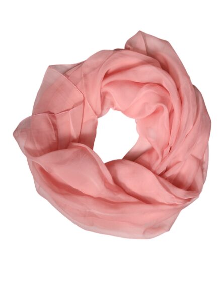 Pink Silk Rectangle Women Wrap Shawl Scarf - Image 7