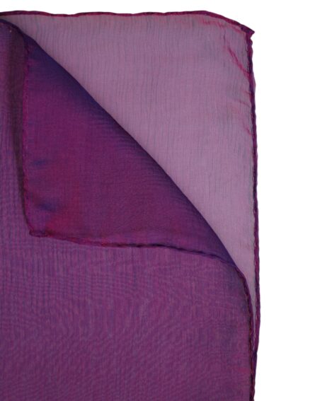 Purple Silk Rectangle Wrap Shawl Scarf - Image 5