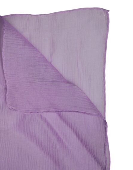 Purple Silk Rectangle Wrap Shawl Scarf - Image 5