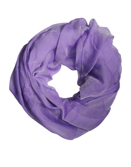 Purple Silk Rectangle Wrap Shawl Scarf - Image 7