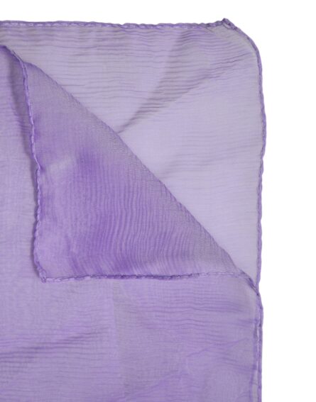 Purple Silk Rectangle Wrap Shawl Scarf - Image 10