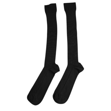 Black Viscose Logo Over The Calf Socks - Image 10