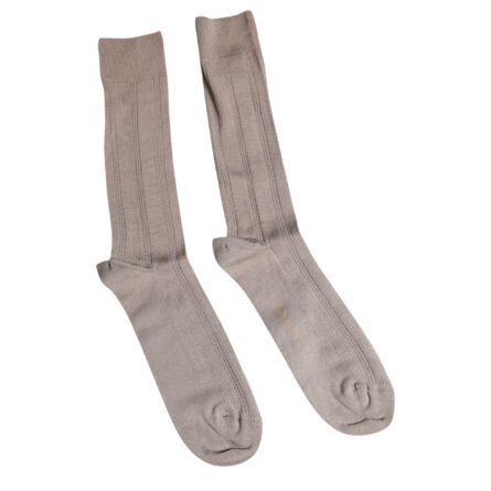 Brown Cotton Stretch Logo Over Calf Socks - Image 8