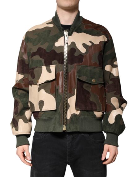 Multicolor Cotton Bomber Full Zip Jacket - Image 7