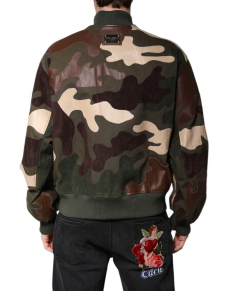 Multicolor Cotton Bomber Full Zip Jacket - Image 4