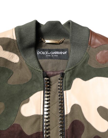 Multicolor Cotton Bomber Full Zip Jacket - Image 12