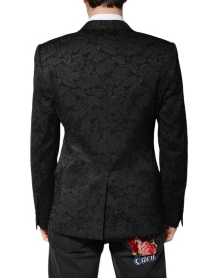 Black MARTINI Brocade Single Breasted Blazer - Image 4