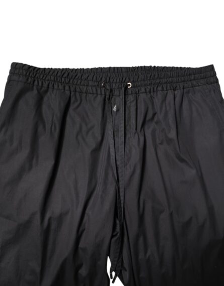 Black Cotton Single Breasted 2 Piece Suit - Image 6