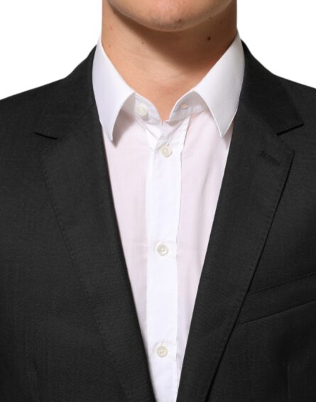 Black Single Breasted Men Coat MARTINI Blazer - Image 11